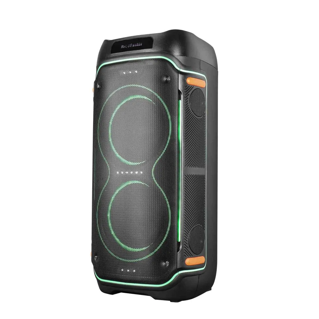 RM102 dual 8 inch LED party speaker tower with disco light panel - view product details