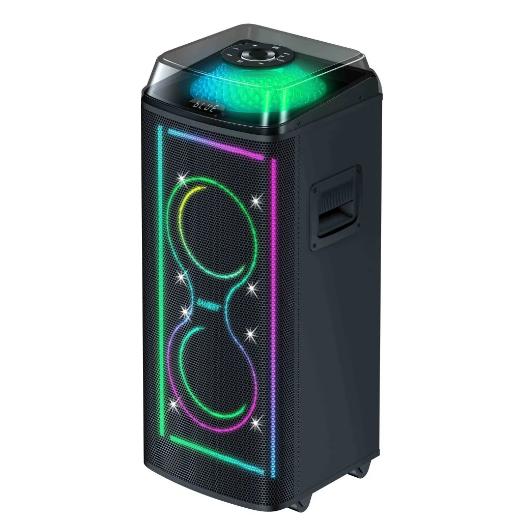 RM28 dual 8 or 10 inch LED party speaker tower with disco light - view product details