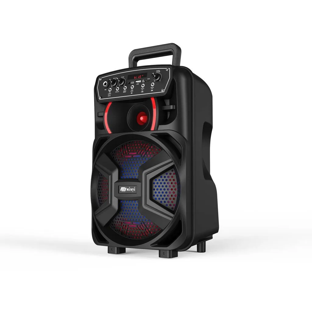 RM632-8B 8 inch portable party speaker with metal mesh grille and LED backlight - view product details