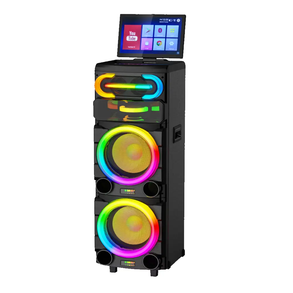VT-8212 dual woofer video tower with arrow LED