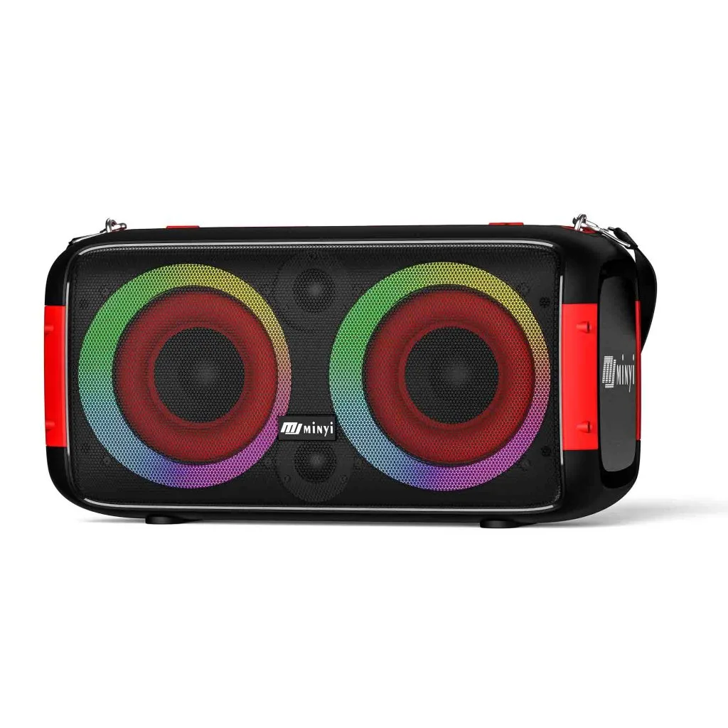 ZM-6B dual 6.5 inch boombox speaker with RGB woofer rings and shoulder strap - view product details